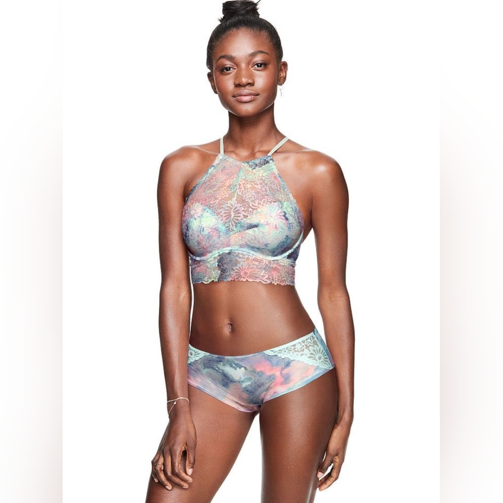 VS PINK FLORAL PASTEL HIGH NECK PUSH UP BR… - Picture 2 of 16